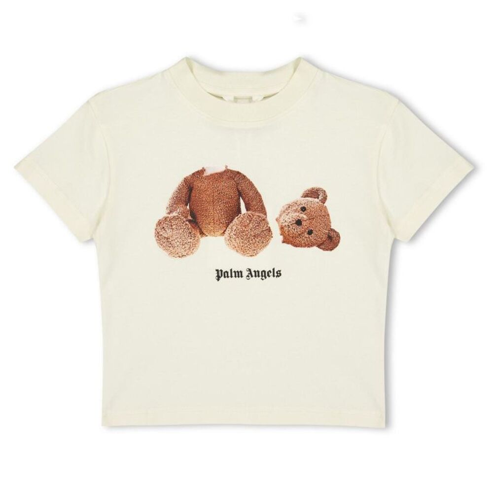 Palm Angels Childrens/Kids Bear T-Shirt / White